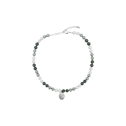 Sanpowa Медный Искусственный жемчуг Синтетический кубический цирконий Ожерелье Женское