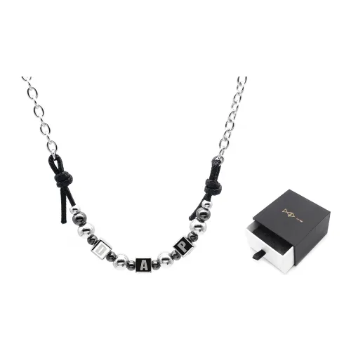 DAP Титановая сталь Ожерелье Черное Упаковка Унисекс