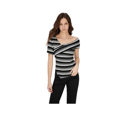 ELLE T Рубашка Женская Черная Белая