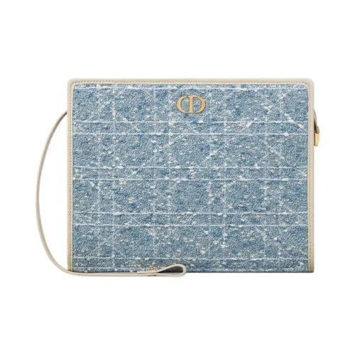 DIOR 30 Montaigne Хлопок Клатч Женский Небесно-Синий