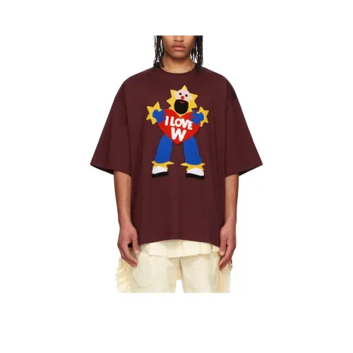 WALTER VAN BEIRENDONCK Мужская рубашка цвета бордовый