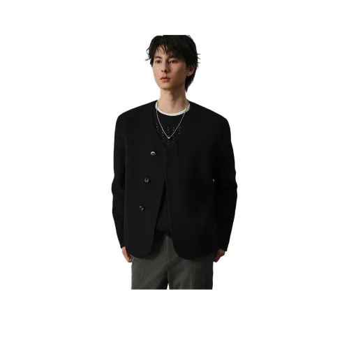 W2 Velvet Feel Пальто Мужское Черное