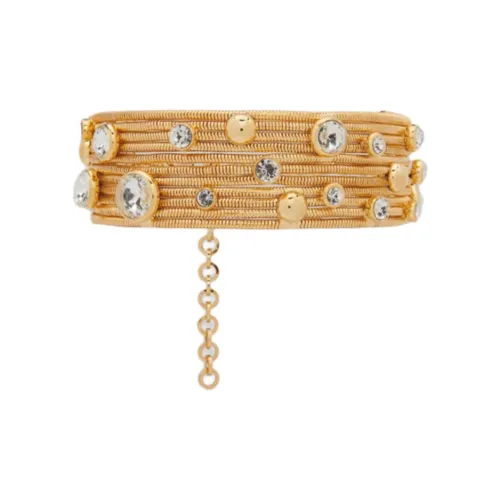 Alessandra Rich Латунь Стекло Crystal Necklaces Унисекс Золото