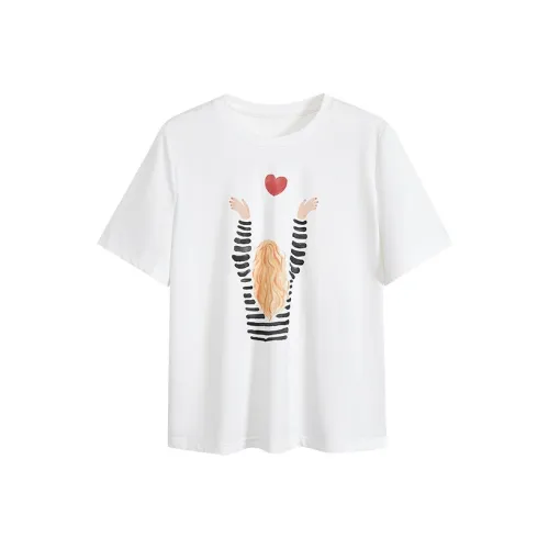 KUOSE Белый Женские T-рубашки