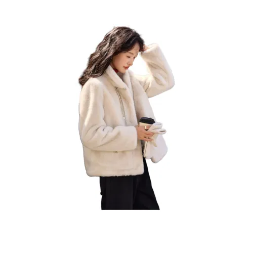 Mo Han Yi Mei Куртки Пальто Женские Экрю