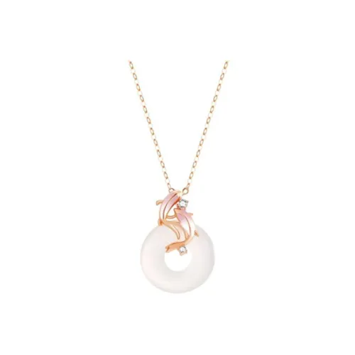 MUYAN Цветная глазурь Карп кои Peace Пряжка Ожерелье Женские