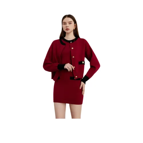 DPLAY Трикотаж Женский Красный и Черный