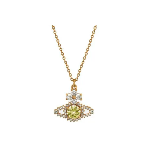 Vivienne Westwood Металл Кристалл Brass Necklaces Женские Золотой