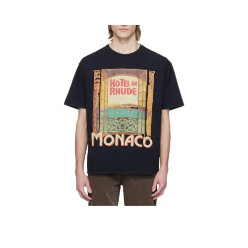 RHUDE T-Shirt Мужская Винтаж Черный