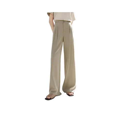 IHIMI Льняные коричневые женские повседневные брюки