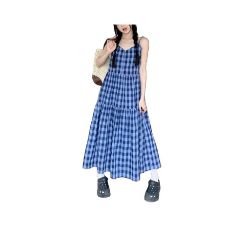 YINLEI Синяя клетка Женские Слиплатья