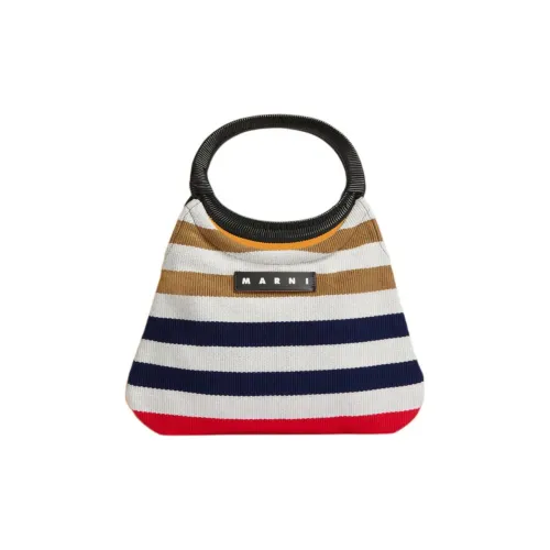 Marni cotton Сумка Женская Белый Коричневый Черный