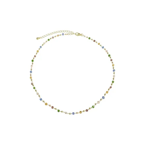 ZOKS Цветное стекло Нефритовые ожерелья Женские