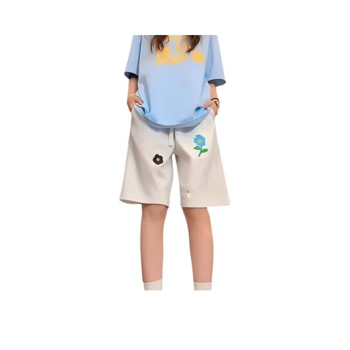 TESTUNG Белый Серый Унисекс Повседневные Шорты