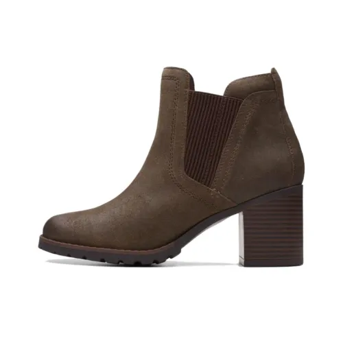Clarks Ботильоны Темно-оливковый зеленый Женские