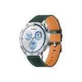 Зеленый, кнопка, натуральная кожа.