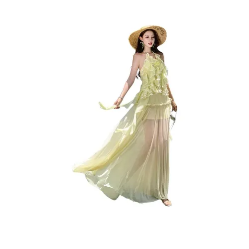 Garbege Желто-кремовый Одежда Комплекты Женские с юбкой