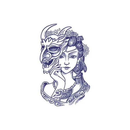 LIEJI BEAST Face Goddess Herbal Tattoo Sticker LIEJI BEAST Лицо Богиня Травяной Тату Стикер