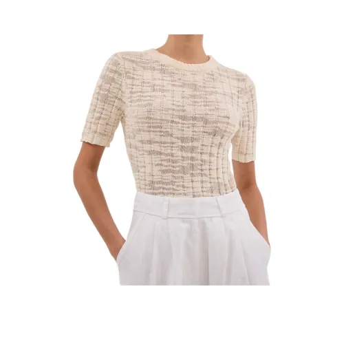 DISSH Натуральный белый цвет Женские футболки