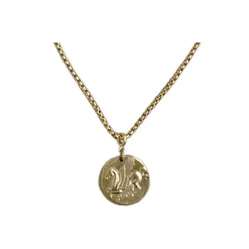 Sundanese Золото-Покрытое Медное Ожерелье Женское