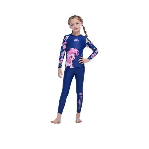 ZOKE x Pony Berry Совместный модель Детский купальник Фиолетовый Синий Малыш