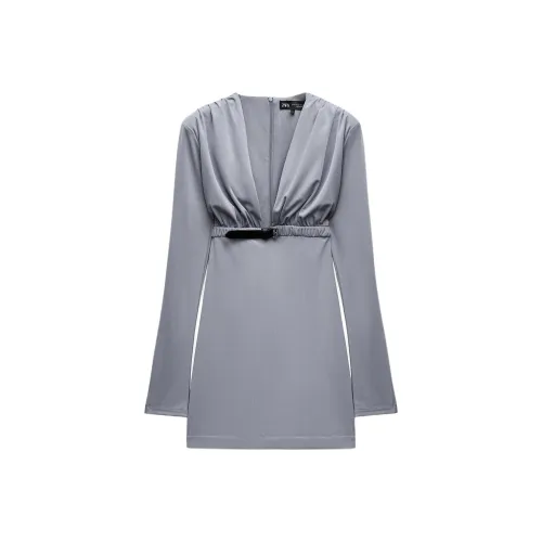 ZARA Длинное платье с длинными рукавами женское