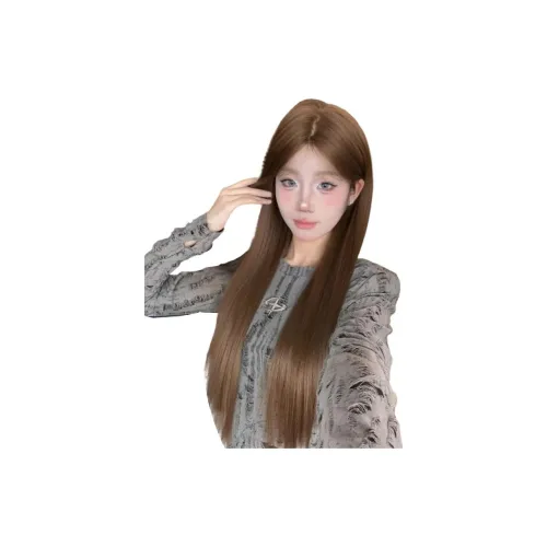 YOSEE Bear Plush Toy Wig Popular Корейский стиль Лицо Формирование Перука CENTER Разделенная Длинные Прямые Волосы