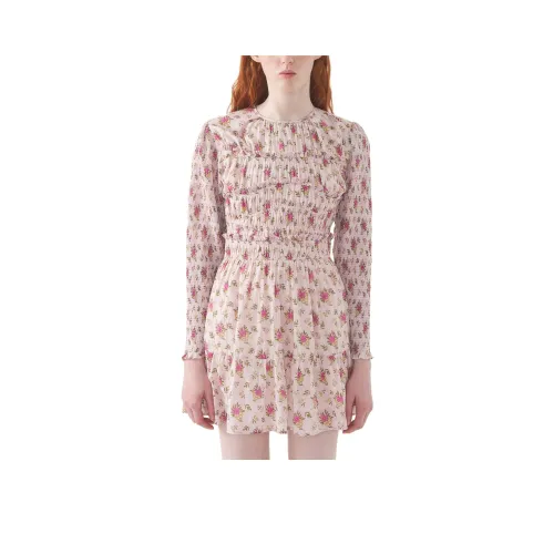 ANTIK BATIK Розовые Женские Длинные Платья с Рукавами