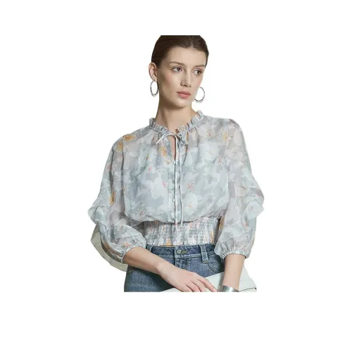 Anmani Morning Туманный Радужка Женские Шифоновые Рубашки