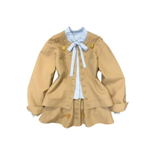 MARIE·COCO Пальто+Рубашка+Юбка Женские Комплекты с юбкой