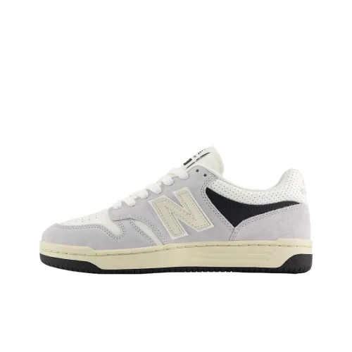 New Balance NB 480 Дышащая Поддержка Низкий Верх Скейтбординг Кроссовки Унисекс Серый Белый