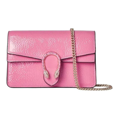 GUCCI Dionysus Лакированная кожа Сумка через плечо Мини Женская Розовая