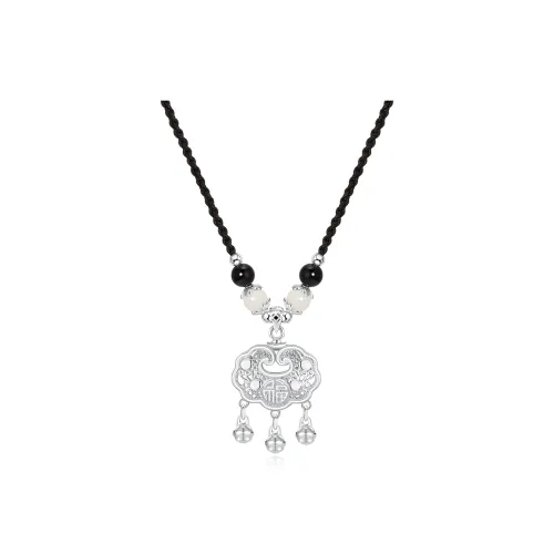 VOEX Белый нефрит Бодхи Серебряные ожерелья Унисекс