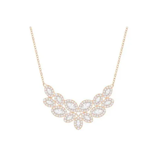 SWAROVSKI Baron Сплав/Серебряное Покрытие/Золотое Покрытие Ожерелье Белое Женское