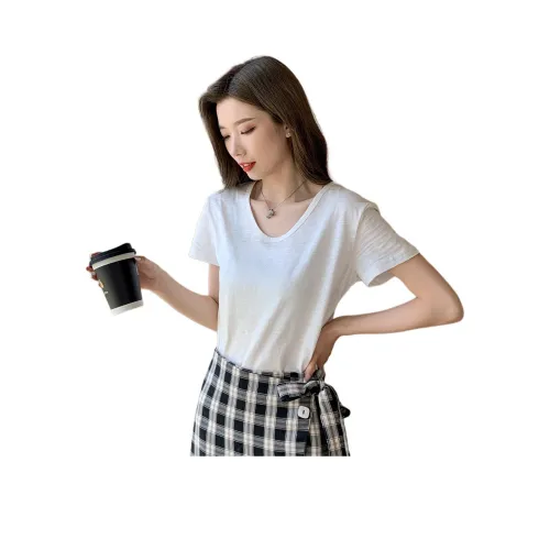 JEANSWEST T-Shirt Летний Женский Чисто Белый