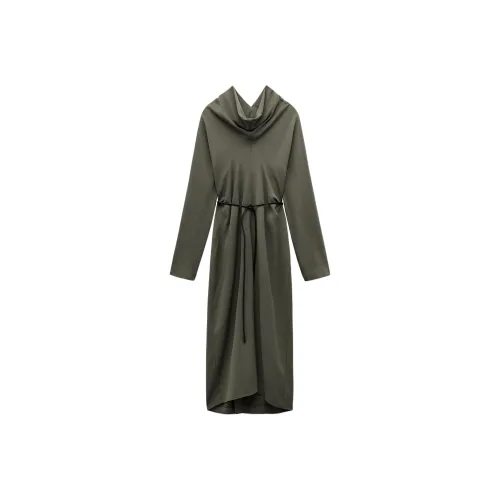 ZARA ZW Series Длинное платье с длинными рукавами женское