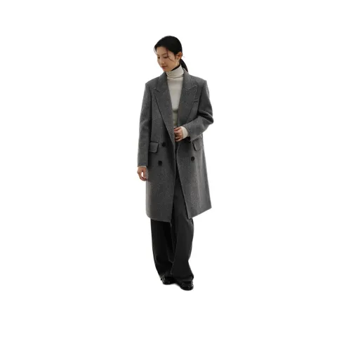 WHITEALLUSION Пальто Женское Серое