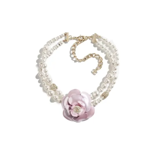 CHANEL Металлические ожерелья Розовый Женские