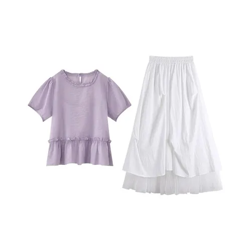 MARIE·COCO Фиолетовый Топ + Юбка Женские Комплекты с Юбкой