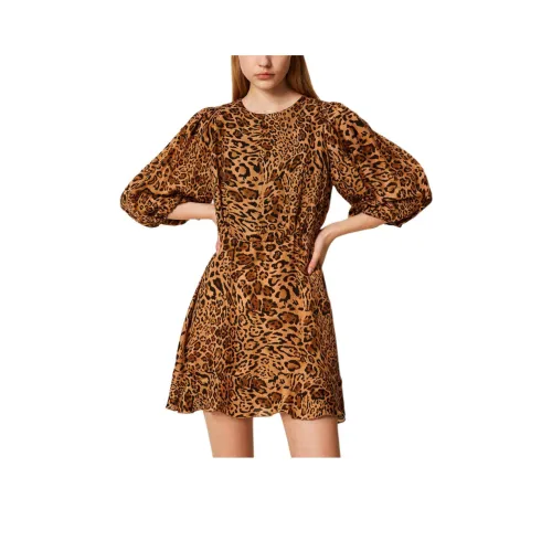 TWINSET Milano SS25 Длинное Платье с Рукавами Женское