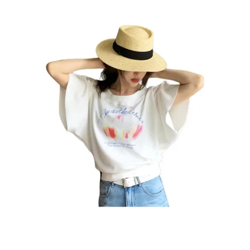 NANING9 Белая Женская Футболка