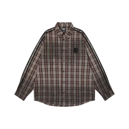 HYLHYL Коричневые унисекс рубашки