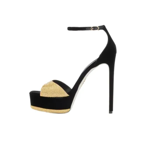 RENE CAOVILLA Anastasia One Sandals Strap Women's Black