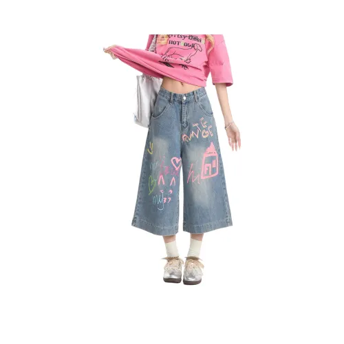 YEARNED Синие Женские Джинсовые Шорты