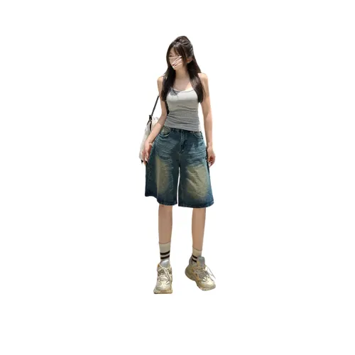 ZAZN Джинсовые шорты Женские Потертый Цвет