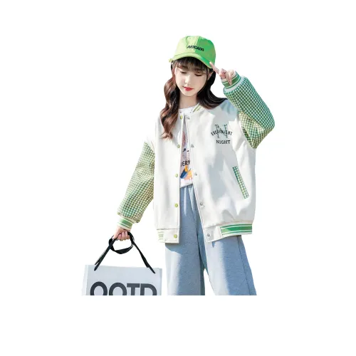 Because No Бейсбольная куртка Весна и Осень Светло-зеленый Детский