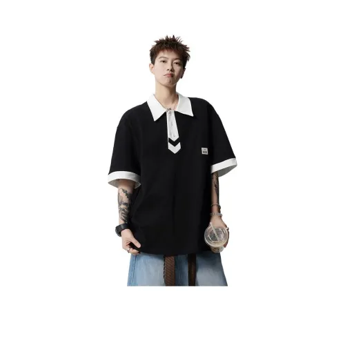 JIARONG Свободный крой Повседневный Полу-рукавные Рубашки Унисекс