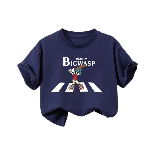 BIG WASP Темно-синие Kids T-рубашки