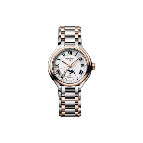 LONGINES Heart Moon Collection Автоматический Механический Механизм Женские Часы 34 мм Серебристый Циферблат