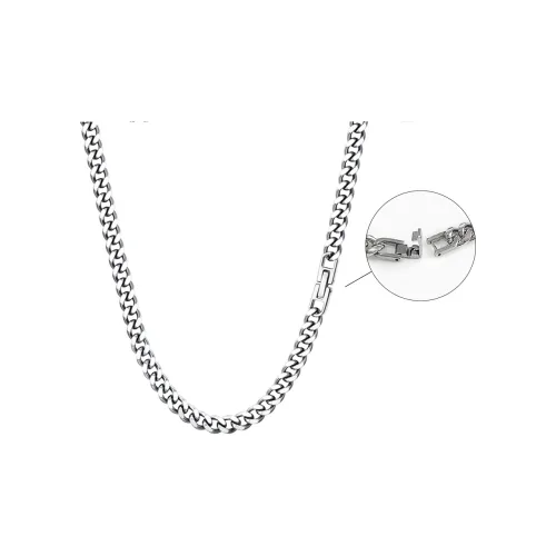 BYG Титановые стальные ожерелья унисекс серебряные